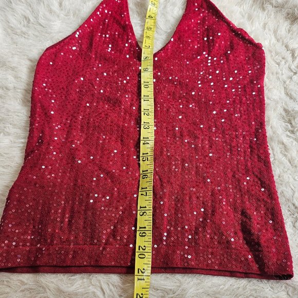 BCBGMAXAZRIA Women's Silk Blend Wine Red Tank Top Size M - Picture 5 of 7